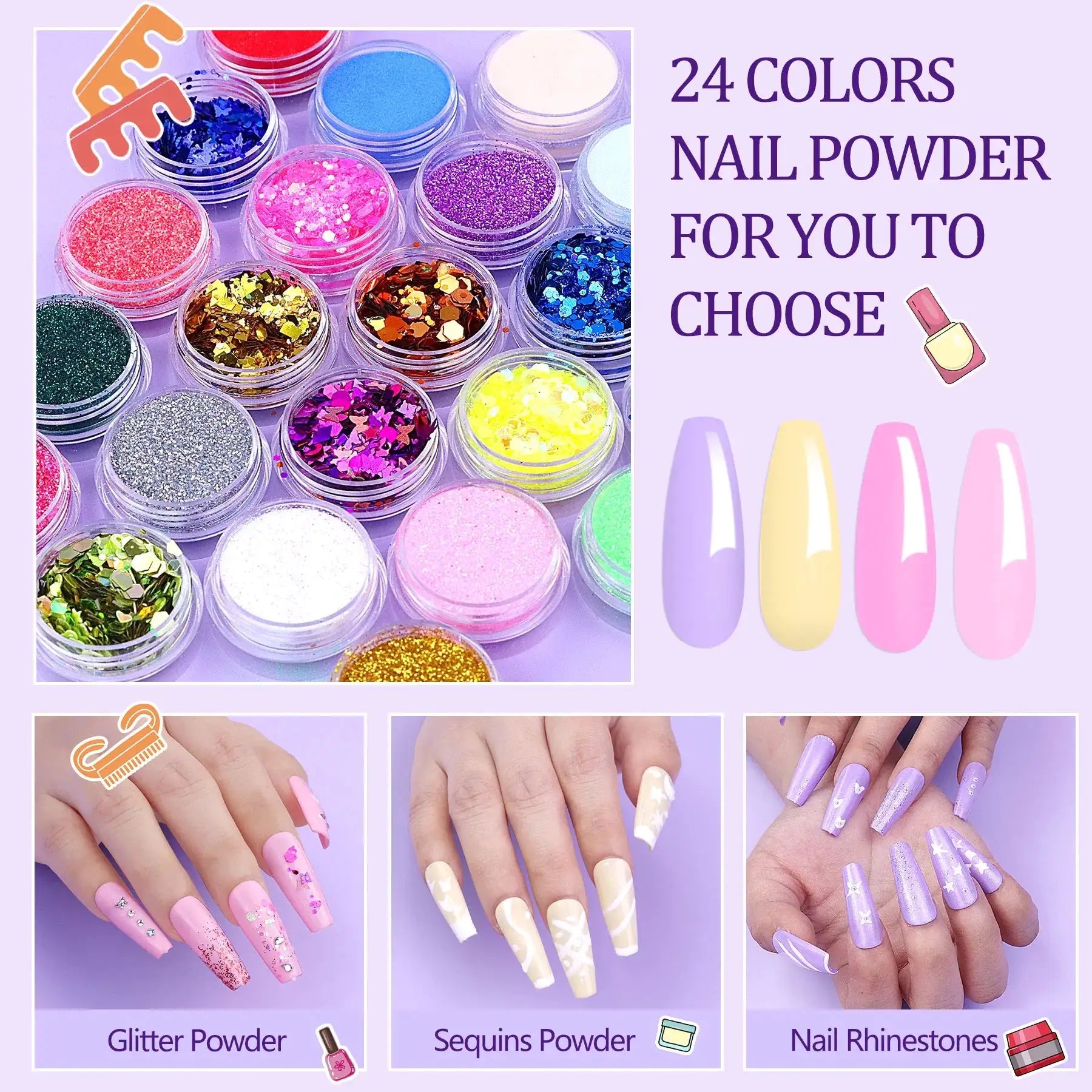 Complete Acrylic Nail Kit with UV Light